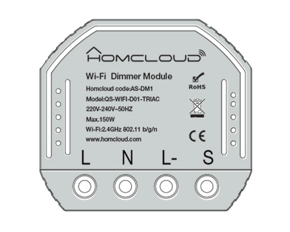 Homcloud Modulo Pulsante Intelligente Wi-Fi da incasso